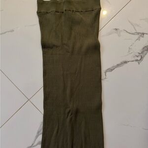 Calvin Klein Jeans Olive Midi Skirt